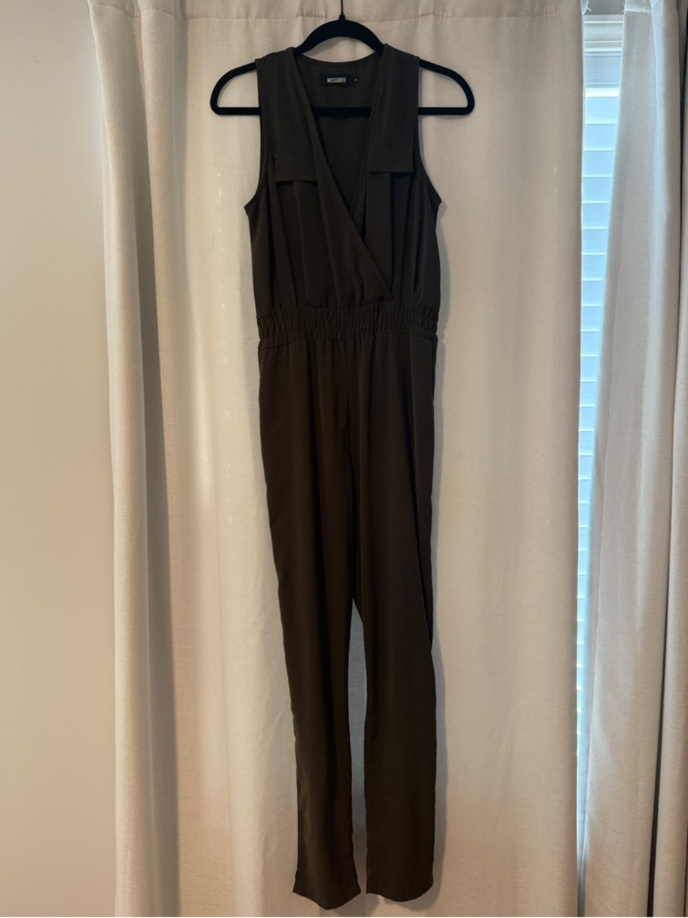 Missguided Olive Green Sleeveless Jumpsuit